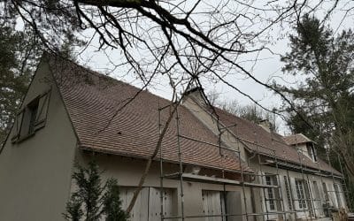 Tuiles faitières, nettoyage toiture – Maison à Noisy sur école – 77 couvreur Schatz Jean Michel